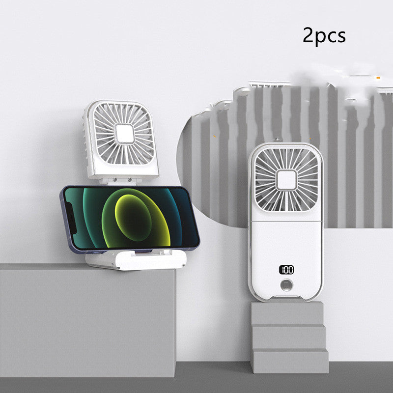 Folding Portable Digital Display Handheld Small Fan.